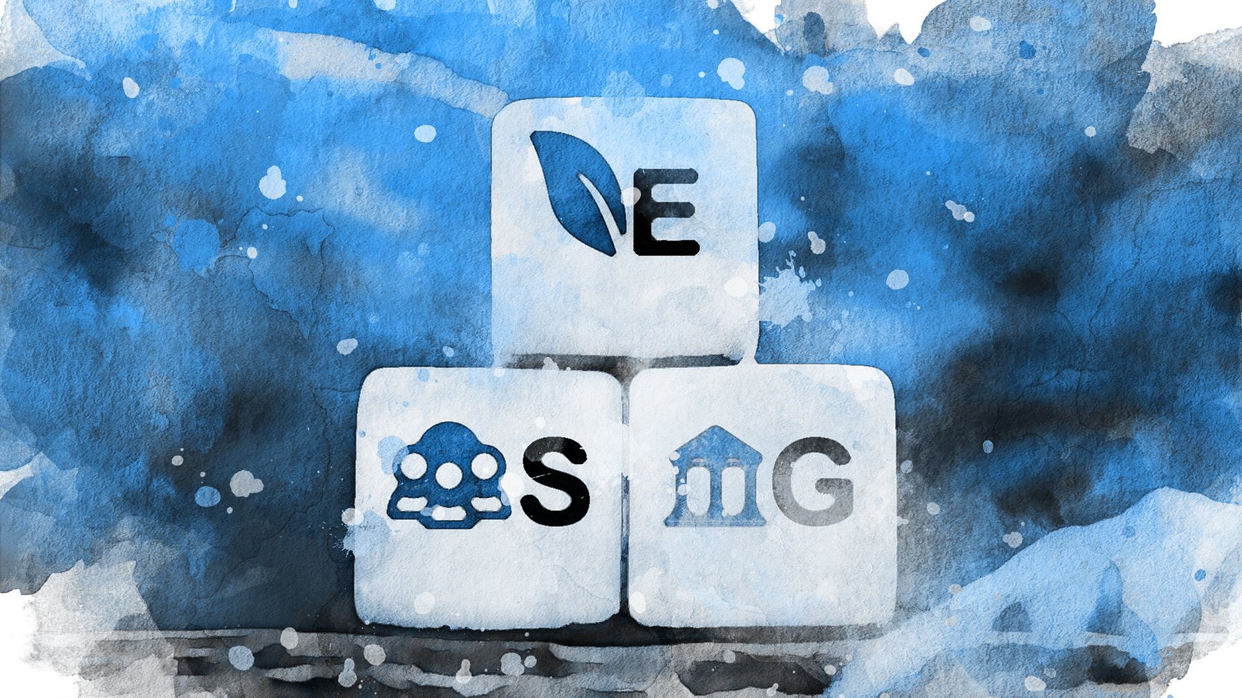 W&uuml;rfel mit ESG Symbolen