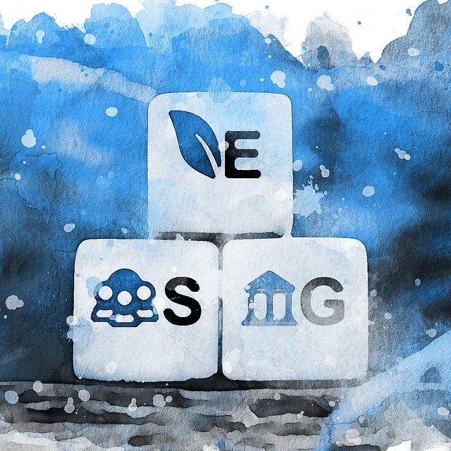 W&uuml;rfel mit ESG Symbolen