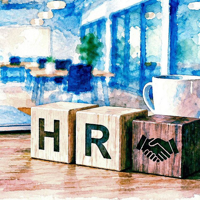 W&uuml;rfel mit der Aufschrift "Human Resources"