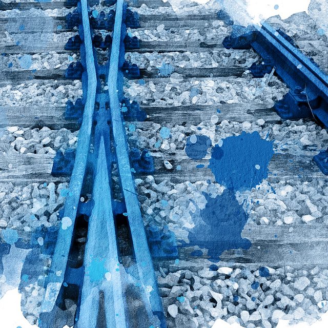 Die Weichen einer Schiene.